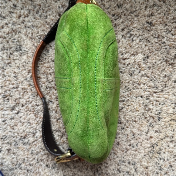 Coach Green Suede Shoulder Bag - Picture 6 of 6